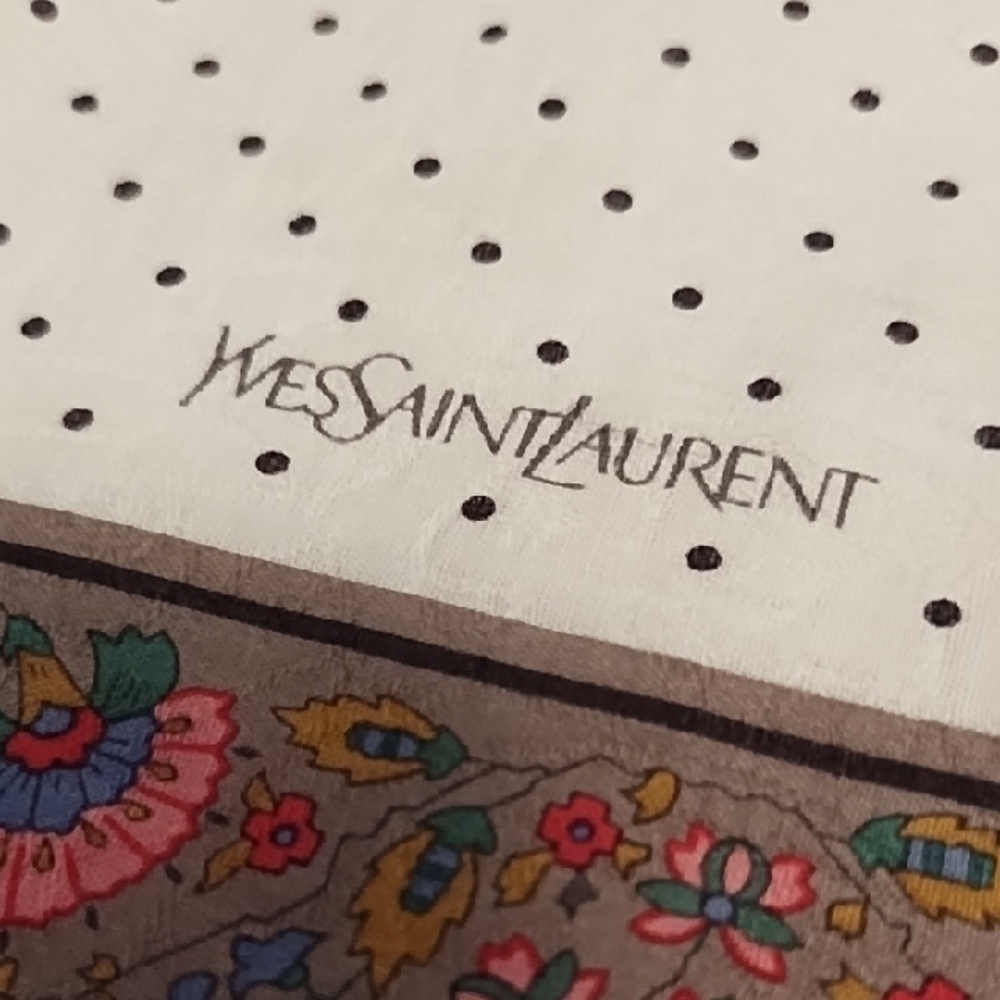 Yves Saint Laurent Cotton Handkerchief or Hair Scarf